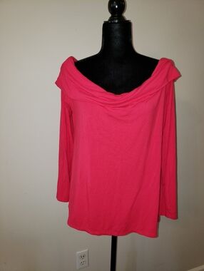 Banana Republic Off-Shoulder Tunic Top - Bright Pink